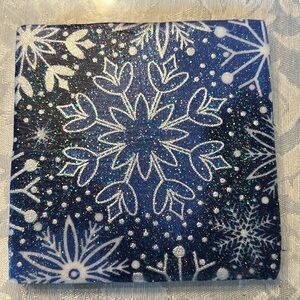 Set of 4 Blue and White ceramic coasters